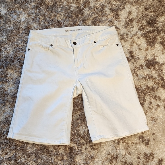 Michael Kors Pants - Michael Kors White Jean Shorts SZ 4